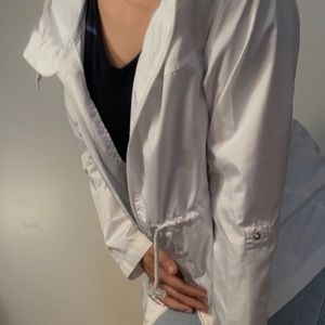 White windbreaker